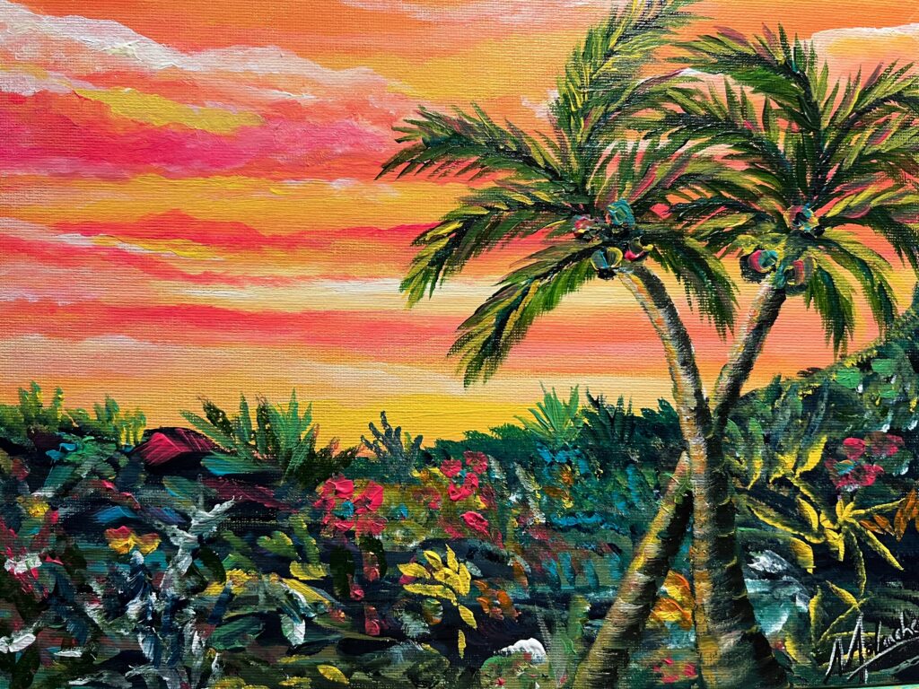 Pink Sky Palms